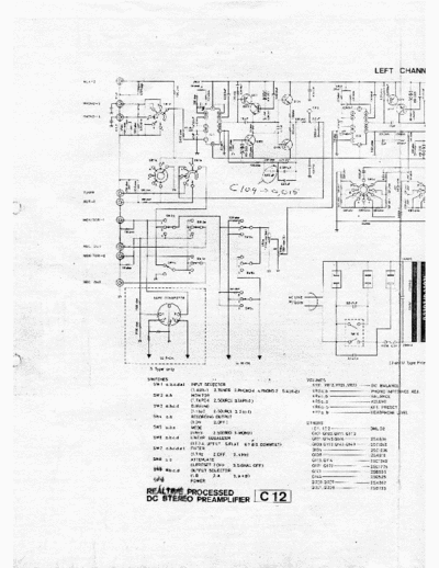 LUXMAN C-12 B12 Luxman preamplifier C-12 and power amp B-12 schematic diagrams.